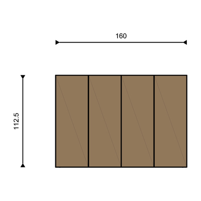 Cabezal tapizado 160cm.